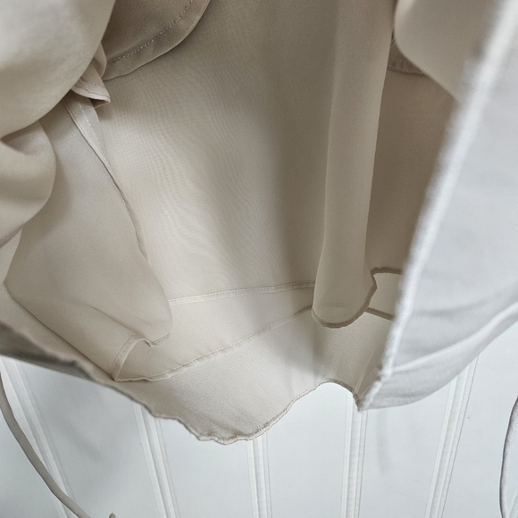 Aritzia Wilfred Mini Dress Women Sz XS Sabine Sleeveless Faux Wrap Draped Collar - Picture 11 of 15